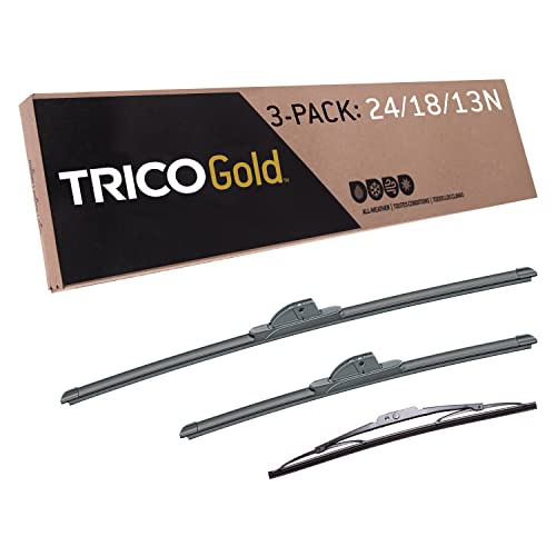 Trico Gold Driver/Passenger/Rear Kit Replacement Windshield Wipers Blades for 2018-2020 Chevy Equinox; Includes 24 Inch, 18 Inch, & 13 Inch Beam blades (18-2418-13N)