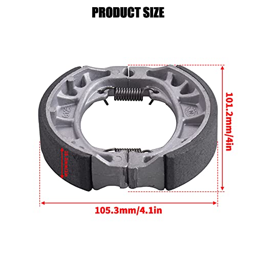 Mwmnun Brake Pad Shoe Compatible With 6.5 Hp 196Cc Mb165 Mb200 Bt200X Ct200U Motorsports Mini Bike Crf70 Taotao Gy6 49Cc 50Cc Scooter Moped Atv #TOP1