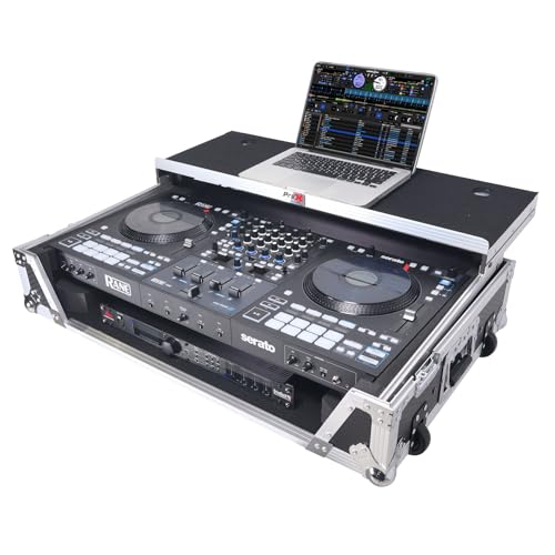 ProX XS-RANEFOUR WLT ATA Road Case For RANE Four DJ Controller with Laptop Shelf 1U Rack Space and Wheels