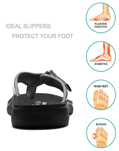 Image of SOLLBEAM Womens Original Orthotic Comfort Thong Style Flip Flops Sandals With Arch Support Heel Cup