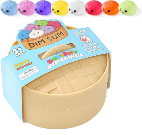 Image of Dumpling Squishy Mystery Box | Cute Big Squishy Dumpling Stress Ball | Fidget Sensory Toy for Adults Anxiety Relief Cute Big Squishy Dumpling Stress Ball Squishy Dumpling Squishy Stress Relief