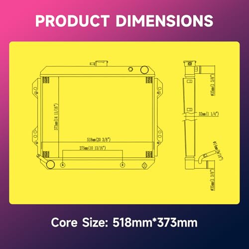 Image of Engine Coolant Radiator Compatible with Automatic Transmission Compatible With 1976-1978 2.2L Toyota Pickup CU589