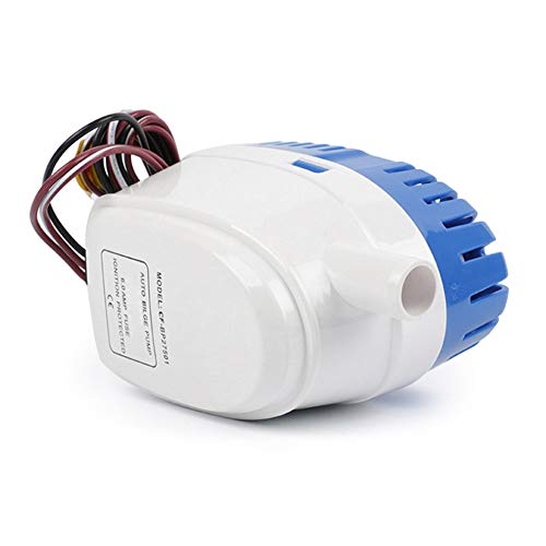 FSFYUK Bomba de agua sumergible para automóvil, 750 GPH, 24 V, para barco marino, bomba de achique automática para RV