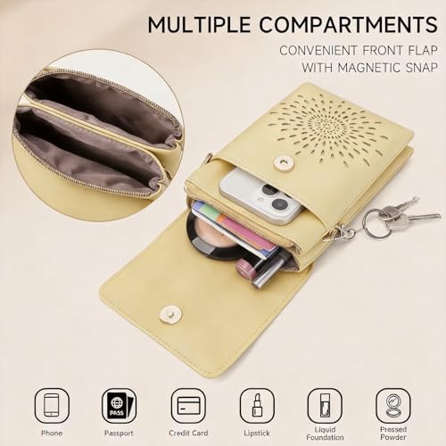 Image of APHISON Small Crossbody Bags for Women Trendy, Leather Phone Wallet Purses Handbags Card Slots with Adjustable Strap
