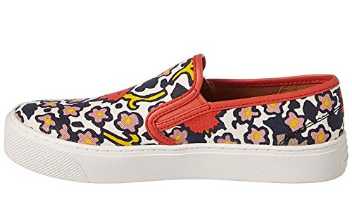 Coach Cameron Womens Chalk/Coral/Multi Slip On Loafer Shoes Size 5.5 M #TOP1