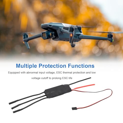 Dilwe B&uuml;rstenloser Regler, 3-6 S LiPo-kompatibel, 4,0 Mm Bananenstecker, 50 A RC Elektrischer Geschwindigkeitsregler f&uuml;r RC-Flugzeuge, Hubschrauber, Quadrocopter