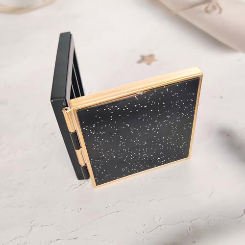 Black 5 Grids Empty Eyeshadow Palette with Gold Frame Mirror Lipstick Box Powder Blush Makeup Case Highlighters Container DIY Refillable Eye Shadow Pans - Thumbnail 5