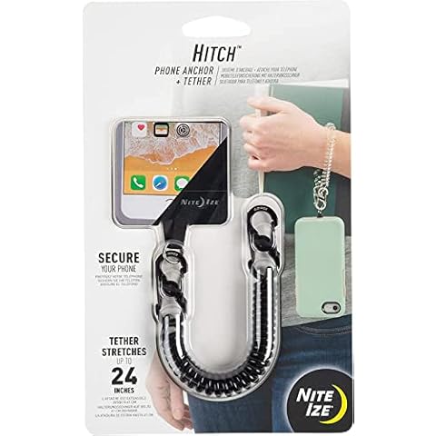 Hitch Phone Anchor + Tether - Black Tether/ Black MicroLock Cover