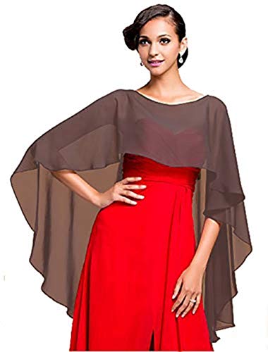Bridal Womens Chiffon Shawl Wrap Bridal Wedding Cape Evening Prom Ball Wraps