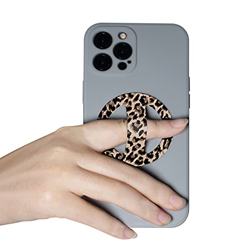 Yingmore Phone Grip Holder Elastic Silicone Finger Strap Universal Cell Phone Holder Finger Loop for iPhone, Sumsung, Andriod Smartphone, 2pcs Leopard+Zebra