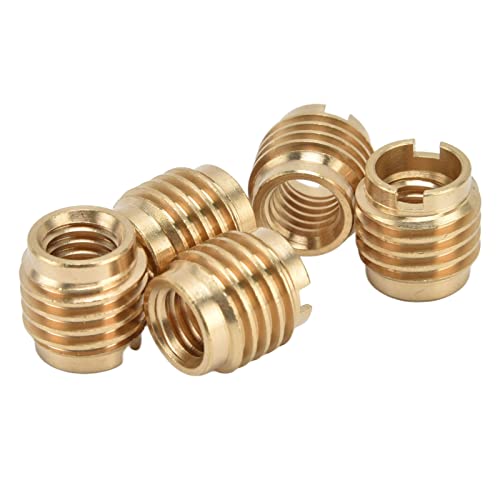 HERCHR Beer Tap Handle, 5Pcs Beer Tap Handle Nuts, Threaded Beer Tap Beer Faucet Handle Inserts Rass Threaded Beer Tap Beer Faucet Handle Inserts For 3/8in?16 Unc External Thread