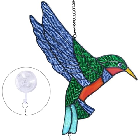 STAINED SERENITY Hummingbird Suncatcher Cover