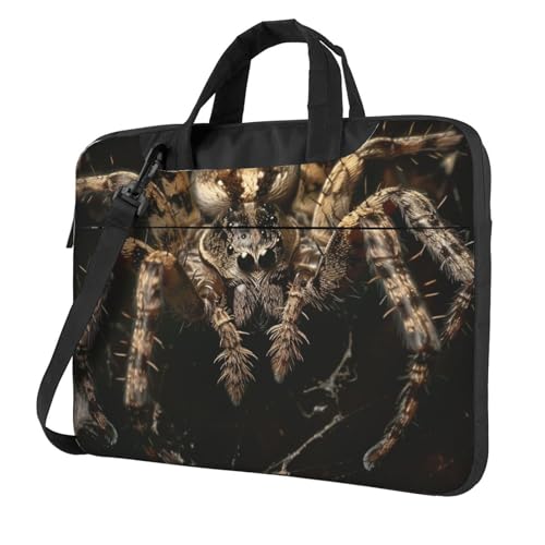 JCVOTREL Creepy Spider Printed Laptop Tote Bag Travel Bag Business Computer Bag Work Bag for Men Women, black, 14 inch