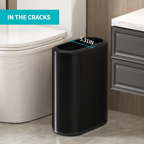 Caneca de Basura Ovalada 9L Negro sin Tapa miniatura 3