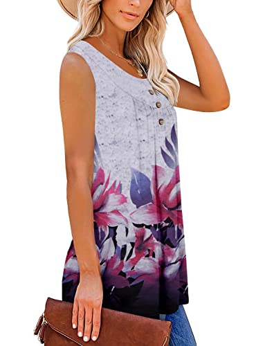Image of MODARANI Womens Pullover Hoodie Sweatshirts Casual Tunic Tops Kangaroo Pocket Shirts Tie Dye&Floral Print