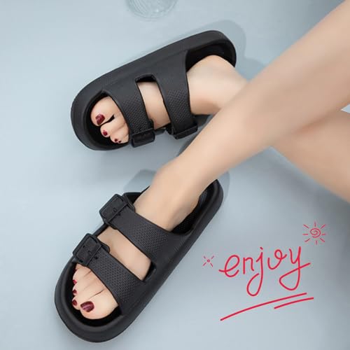 Cloud Pillow Slides for Women Double Buckle Adjustable Sandals Non-Slip Slippers Indoor & Outdoor4
