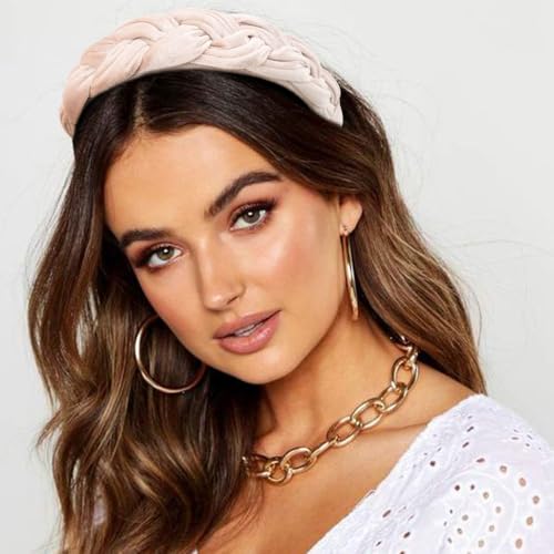 Image of DRESHOW Velvet Braided Headband Women Hair Hoop Elastic Hair Bands Fashion Headbands for Women