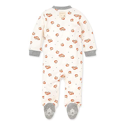 Image of Burt's Bees Baby unisex-baby Sleep & Play, Organic One-piece Romper-jumpsuit Pj, Zip Front Footed Pajama