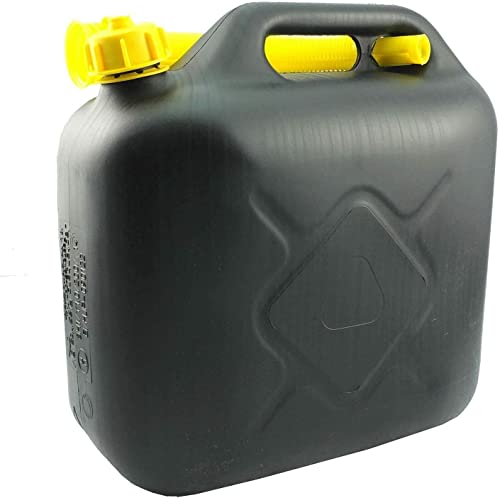 BARGAIN4ALL Plastic Fuel Jerry Diesel Petrol Can with Pouring Spout – Liquid Compatibility – Carry Anywhere – Oil Water Container Black (10L) 1 BARGAIN4ALL Plastic Fuel Jerry Diesel Petrol Can with Pouring Spout – Liquid Compatibility – Carry Anywhere – Oil Water Container Black (10L)