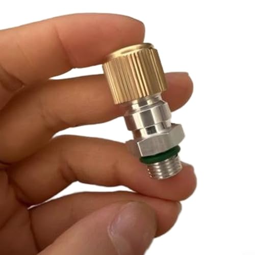 AugustknowU Lot de couvercles de valve R134a pour système AC comprenant un bouchon haute pression en métal, des noyaux de valve basse pression, une extrémité en cuivre, résistant à l'usure, joint – vue 5