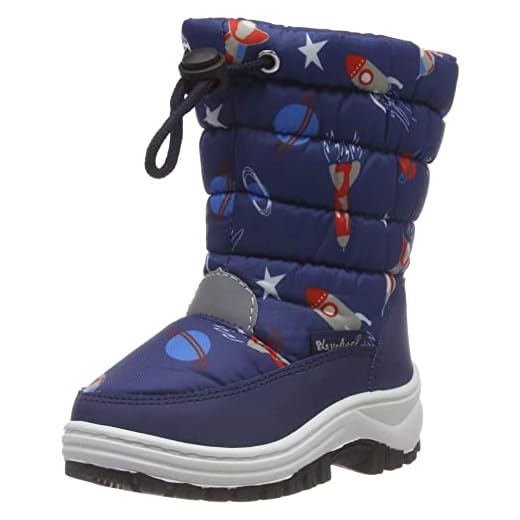 Playshoes Botines de Invierno Unisex niños, Azul (Espacio), 20/21 EU