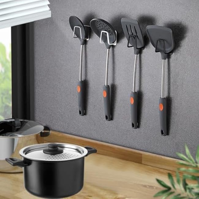 4Pcs Sponge Holder for Kitchen Sink, SUS304 Stainless Steel Dish Sponge Holder Strong Adhesive Sink Sponge Holder, Rustproof & Waterproof Kitchen Caddy, Black