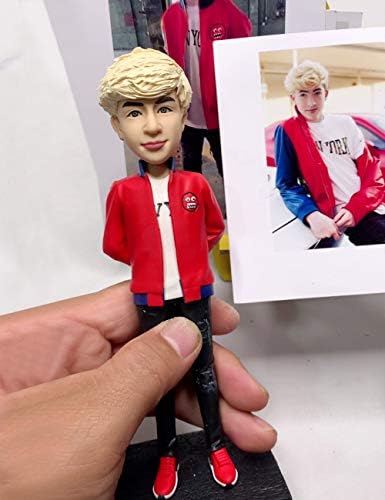 Laclayfigurine Personalized 100% Customized Bobblehead Figurine 7” One Person Polymer Clay Figure Bespoke Sculpture from Photos - Best Gift for Best Loves Friends and Kids