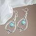 Imagen de ZARZAMORA Pendientes Mujer Bohemios con Piedra Turquesa