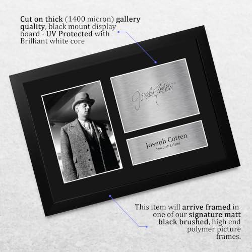 Memorabilia de Citizen Kane: foto enmarcada A4 con autógrafo impreso de Joseph Cotten 3