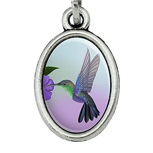 Hummingbird Crowned Woodnymph Purple Violet Metal Bookmark Page Marker With Oval Charm #TOP2