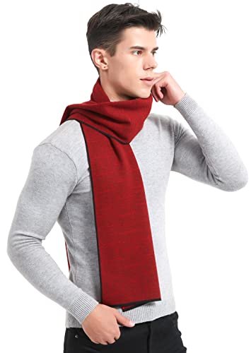 Mailandy Mens Scarf Fashion Formal Soft Scarves Classic Plaid Solid Color Winter Cashmere Scarf For Men #TOP5