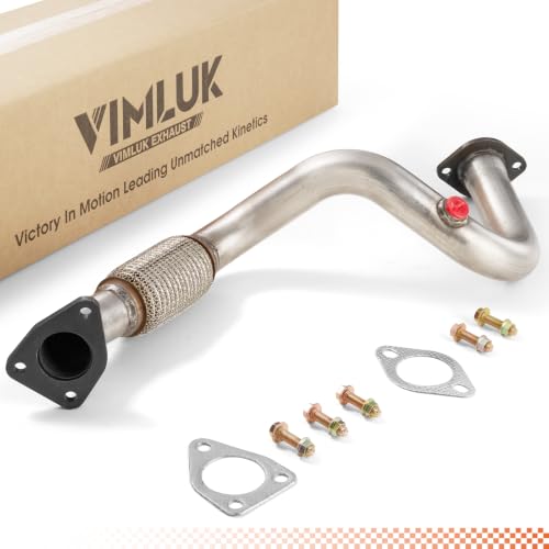 Exhaust Rattle, Buzz, Pop or Whistle - 2014 Chevrolet Silverado & GMC Sierra 1500 10 VIMLUK 409SS Exhaust Flex Pipe & Exhaust Front Pipe - Direct Replacement for 2013-2018 Buick Encore 1.4L & 2015-2019 Chevy Trax 1.4L Replacement with 42686958;42444445; 95437532; 25950867(VK-52572)