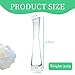 Hand-Made Blown Art Bud Glass Vase Clear Small Glass Vase Glass Flower Vase Heavy Base Single Stem Flower Drop Vase for Flower and Office Bud Home Wedding Decor (25cm-Oblique Mouth)