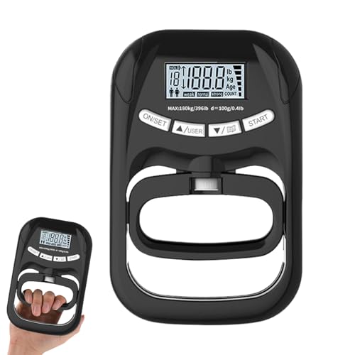 Dynamomètre de force de prise manuelle rechargeable 180kg pour musculation