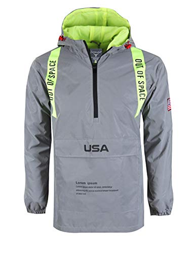 Image of SCREENSHOT Mens Streetwear Windbreaker Jacket - Lightweight Graphic Hoodie, Graffiti Hip Hop Urban Fashion Pullover Top
