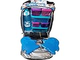 Sandwich Containers, Drink Bottle, Ice Packs and Large Hawaiian Blue Insulated Lunch Bag