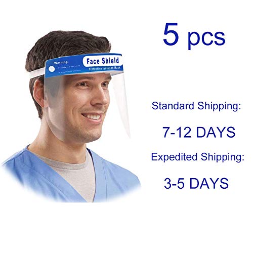 Safety Face Shield with Protective Clear Film Protect Eyes and Face Elastic B