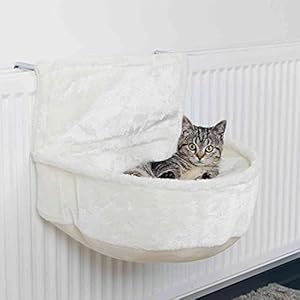 Trixie 43140 Kuschelsack für Heizkörper, Plüsch, 45 × 13 × 33 cm, weiß
