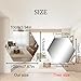 MCLEULLA Mirror Wall Stickers - 12PCS Hexagon Art DIY Decorative Acrylic Sheet Plastic Tiles Home Living Room Bedroom Sofa TV Background Decal Decoration