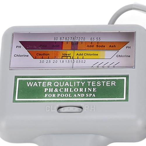 TOPINCN Testeur de Chlore PH Portable Digita Testeur de Qualité de l'eau Testeur d'eau Compteur de Chlore Piscine Spa Moniteur de Qualité de l'eau Vérificateur