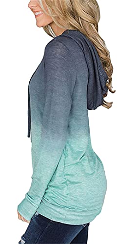 Image of MODARANI Womens Pullover Hoodie Sweatshirts Casual Tunic Tops Kangaroo Pocket Shirts Tie Dye&Floral Print
