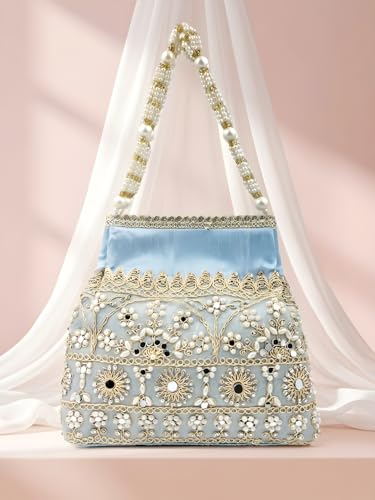 Image of Adiva Potli Handbags For Women | Potli Bags For Ladies For Wedding | Potli Bags For Women | Wedding Bags For Woman | Batwa Potlis Hand Bag | Designer Potli Bag For Ladies For Marriage