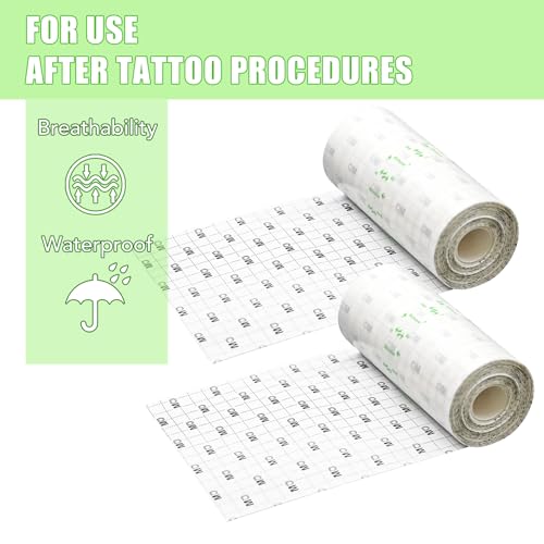 Tattoo Aftercare Bandag Second Skin Tattoo Cover 18ft x 6in Derm Shield Tattoo Bandage Waterproof Bandages It Can Heal Your Tattoo Faster for Protect Your Tattoo Recovery - Thumbnail 4