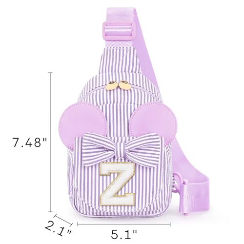 Image of Sling Bag for Girls Gift, Toddler Girl Toys, Purple Z | Cute Design, Adjustable Strap, Premium Durable Materials, Ideal Gift for Girls 4-6 for Birthdays, Christmas & Holidays