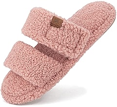 FamilyFairy Open Toe Slippers for Women Adjustable Memory