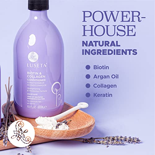 Image of Luseta Biotin & Collagen Conditioner Thickening for Hair Loss, 16.9oz | Biotin Hair Conditioner for Hair Growth - Infused with Argan Oil to Repair Damaged Dry Hair - Sulfate Free Paraben Free
