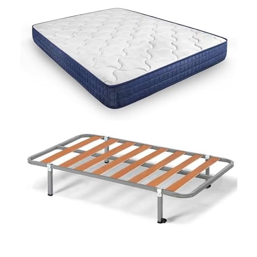 HOGAR24 ES | Cama Completa | Somier Basic + Colchón Viscoelástico Relax Edition 18 | Incluye Juego de Patas con Abrazadera de 25 cm | Medidas: 80x180 cm