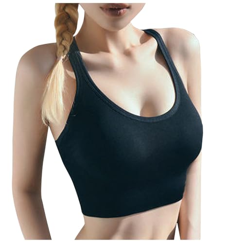 Générique 2026 Bra de Sport Femme Soutien-Gorge d entraînement rembourré avec Assise intégrée et Sangle légère pour Yoga et Fitness – catégorie Brassieres (Black, S)