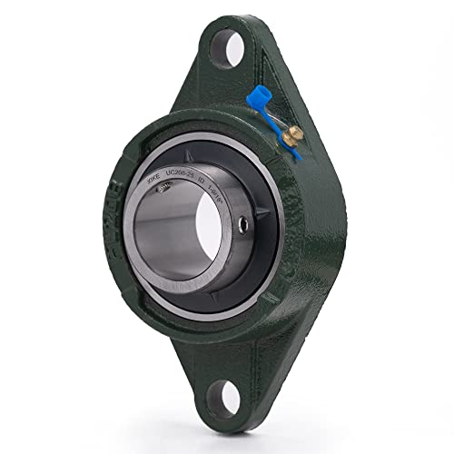 Image of XIKE 2 Pcs UCFL208-25 Bore 1-9 /16 inch Pillow Block Flange Mounted Ball Bearings.