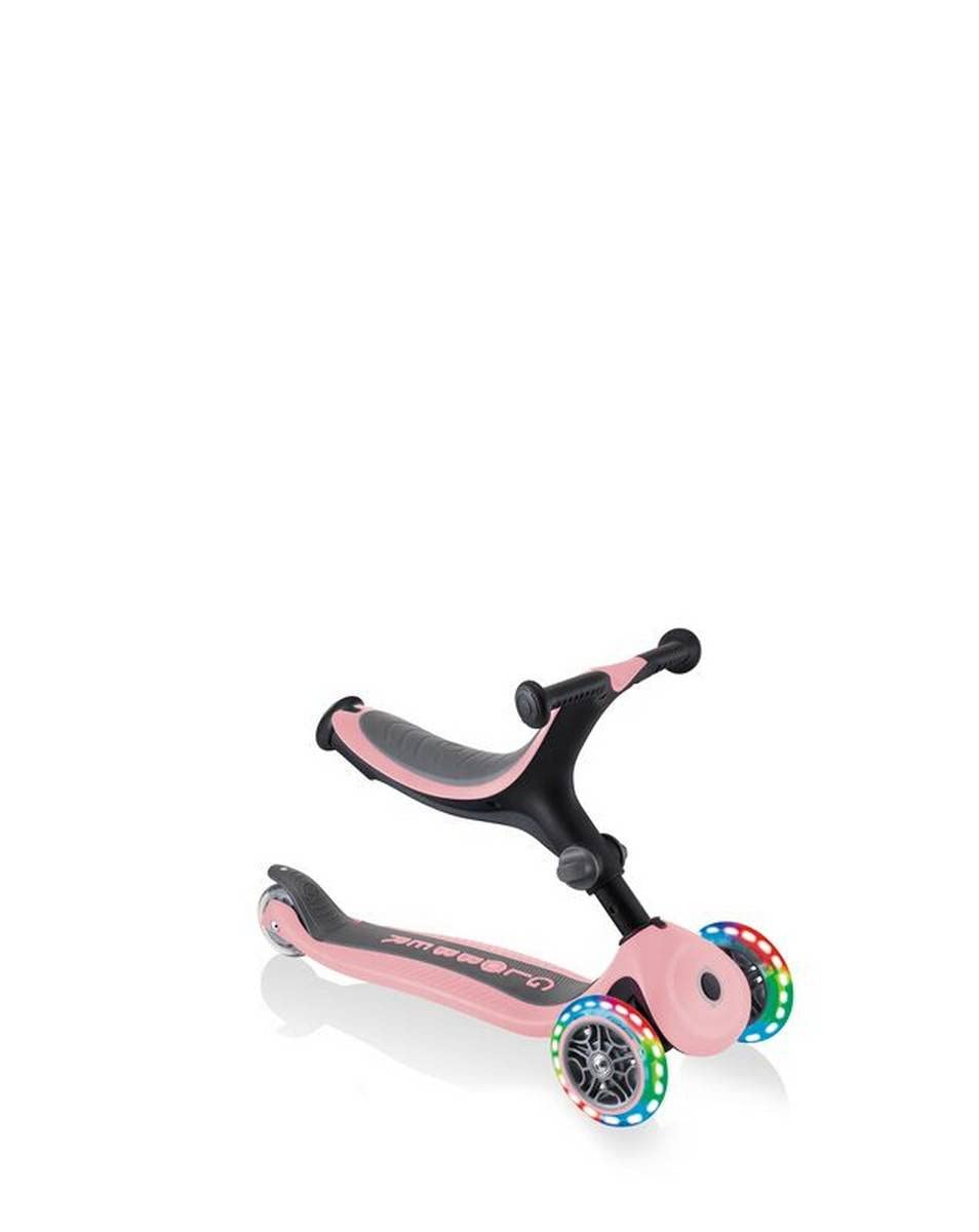 GLOBBER GO-UP Foldable Lights Tricycle 3 en 1, 120/80 mm, ABEC 5, 3 Roues, Hauteur réglable, Roues LED